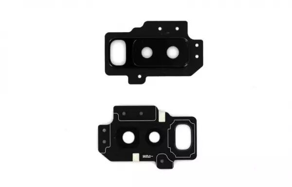 Vitre avec contour pour appareil photo pour SAMSUNG G965 Galaxy S9 Plus noir