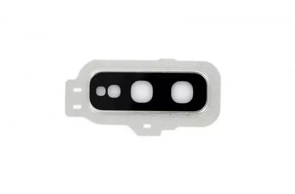Vitre avec contour pour appareil photo pour SAMSUNG G970 Galaxy S10E blanc