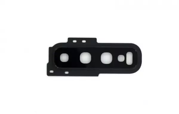 Vitre avec contour pour appareil photo pour SAMSUNG G973 Galaxy S10 noir