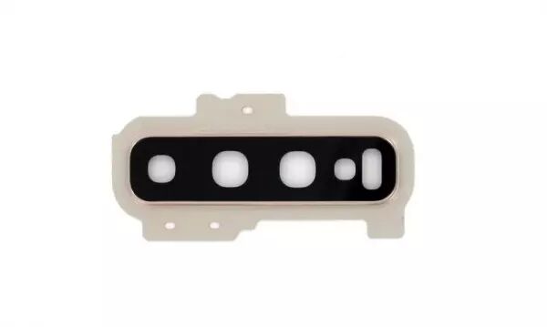Vitre avec contour pour appareil photo pour SAMSUNG G975 Galaxy S10 Plus or