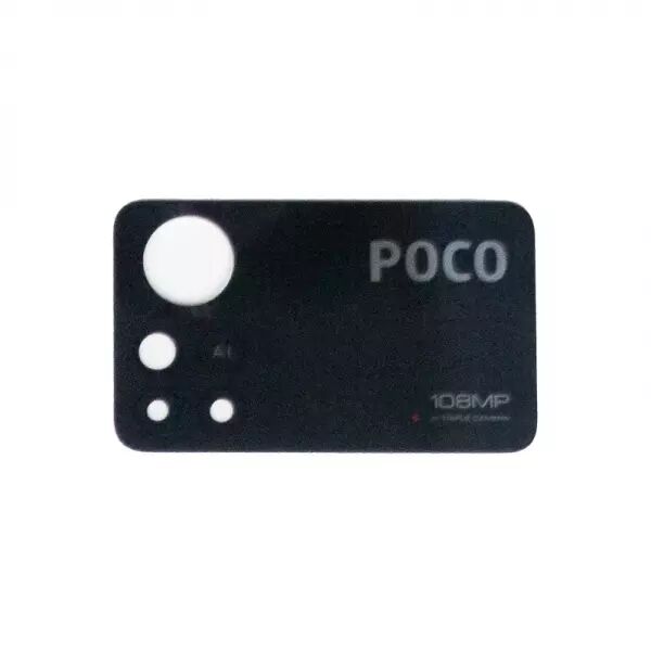 Vitre pour appareil photo noir pour Xiaomi Poco X4 Pro 5G
