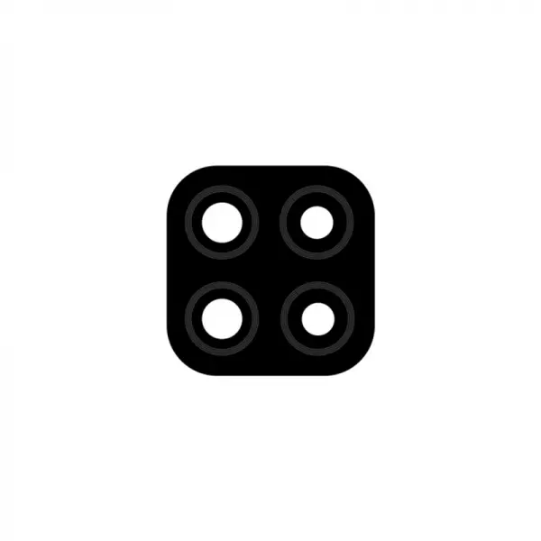 Vitre pour appareil photo noir pour Xiaomi Redmi 9C
