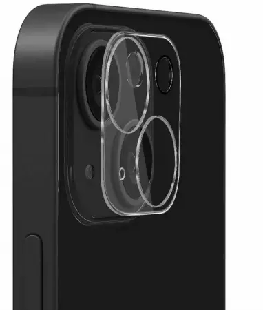 Vitre pour appareil photo pour Iphone 15 Plus noir