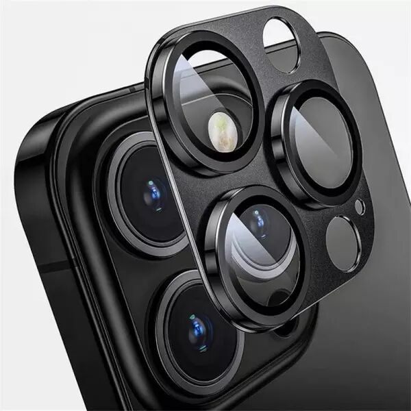 Vitre pour appareil photo pour Iphone 15 Pro noir